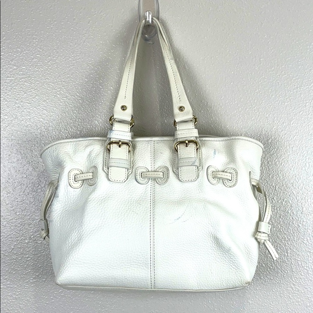 Dooney & Bourke white pebbled leather handbag - Picture 2 of 7